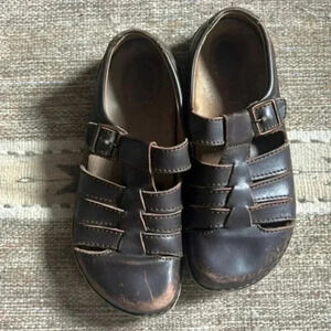 Birkenstock Footprints Madeira Brown Fisherman Shoes Sandals size 10
